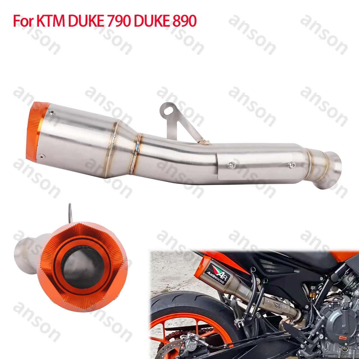 

Выхлопной глушитель Escape, среднее звено, труба для KTM DUKE 790 DUKE 890, труба выхлопной системы с ЧПУ, модифицированный мото