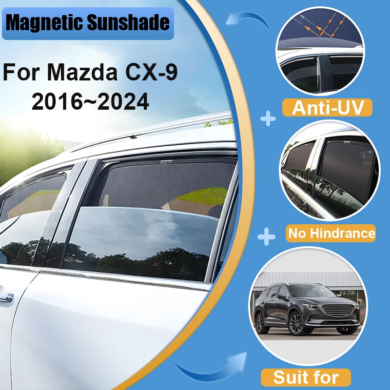 

For Mazda CX9 2016 2017 2018-2024 Variant Car Sunproof Windshield Frame Blind Window Sun Visor Shade Anti-UV Auto Accessories