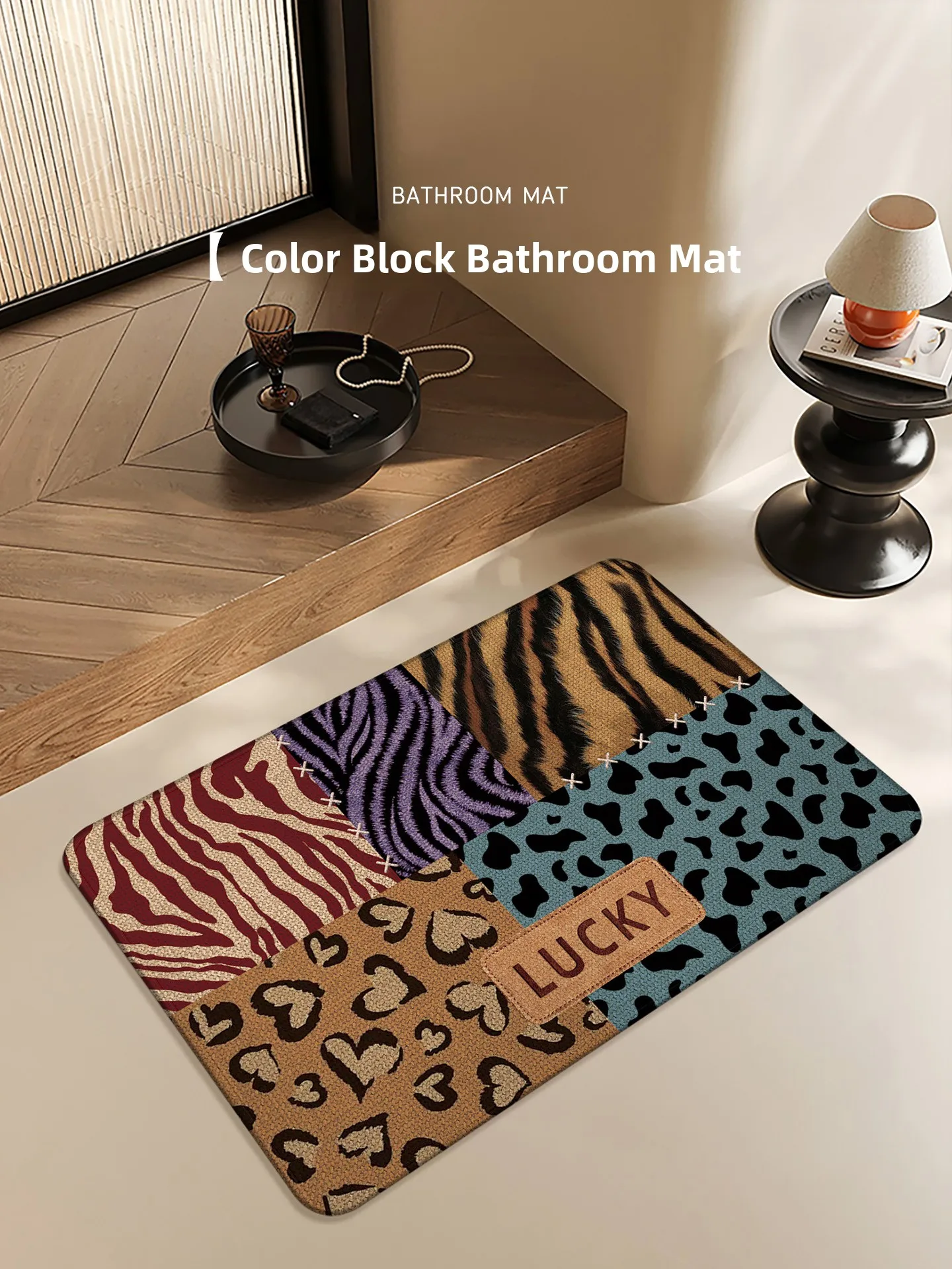 

Льняной тканый коврик для ванной комнаты, впитывающий воду, нескользящий, грязеотталкивающий, предотвращающий падения, для входа в туалет/ванную