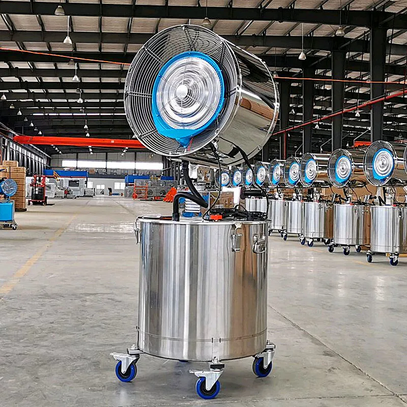 Industrial spray fan workshop cooling water atomization humidification powerful shaking centrifugal fan