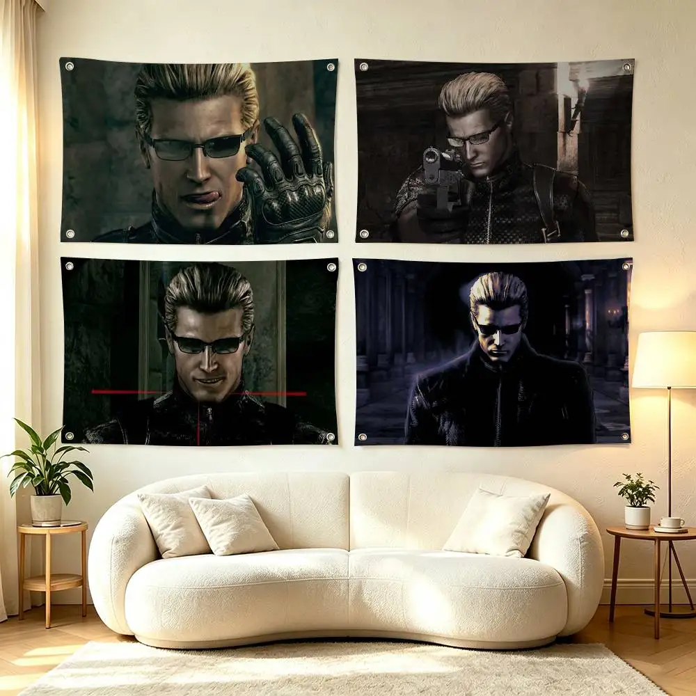 A-Albert W-Wesker Flaggen Wandbehang Wandteppich Outdoor Garage Raum Dekorative Flagge Hintergrunddecke