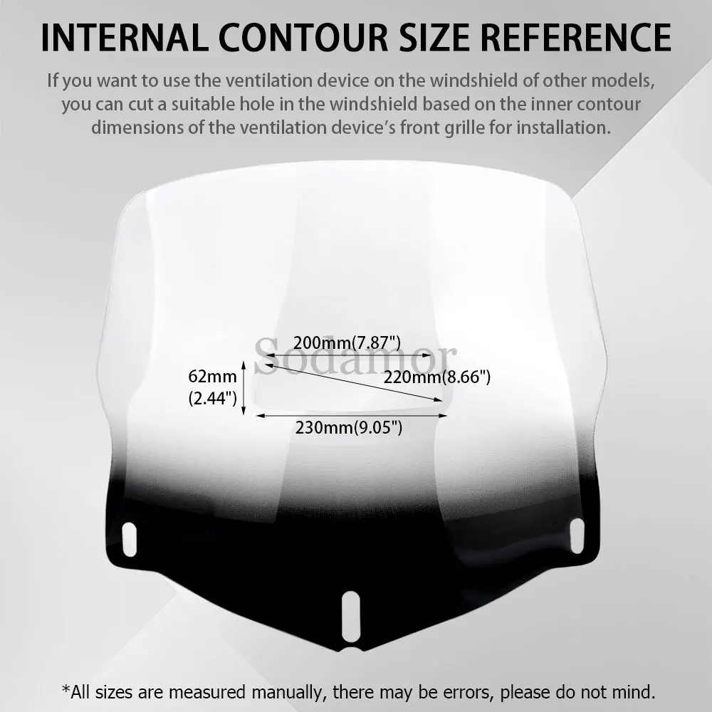 الزجاج الأمامي لتدفق الهواء النقي تنفيس الدخان/نافذة الزجاج الأمامي الشفافة لهوندا الذهب الجناح GL1800 GL1800HP GL1800BM GL1800P 2001-2017