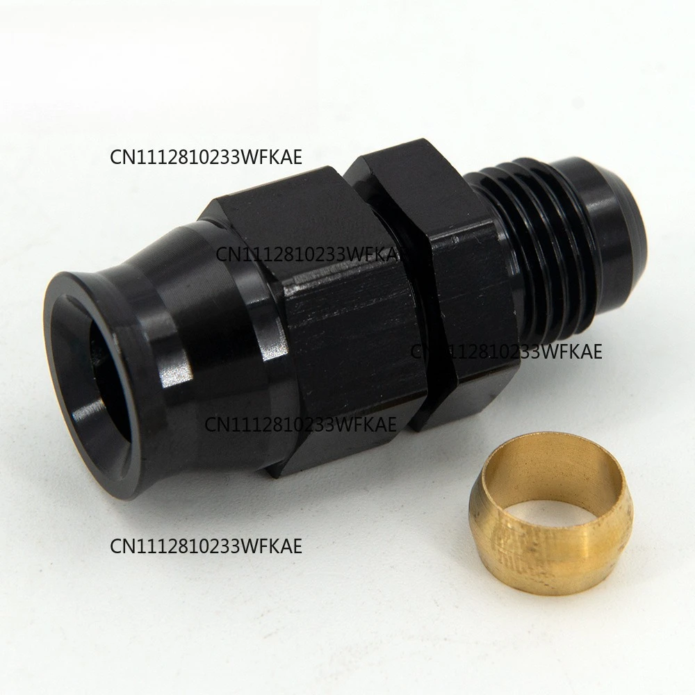 Retrofit, automotive aluminum double head AN6/AN8/AN10 hard wire adapter with brass iron pipe hard connector