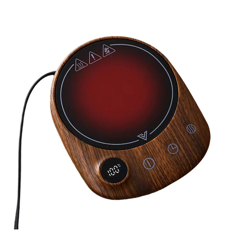 B47B-Smart Coffee Cup Warmer 200W 100° C Heater Coaster 5 Gear Temperature Control Milk Tea Heating Pad