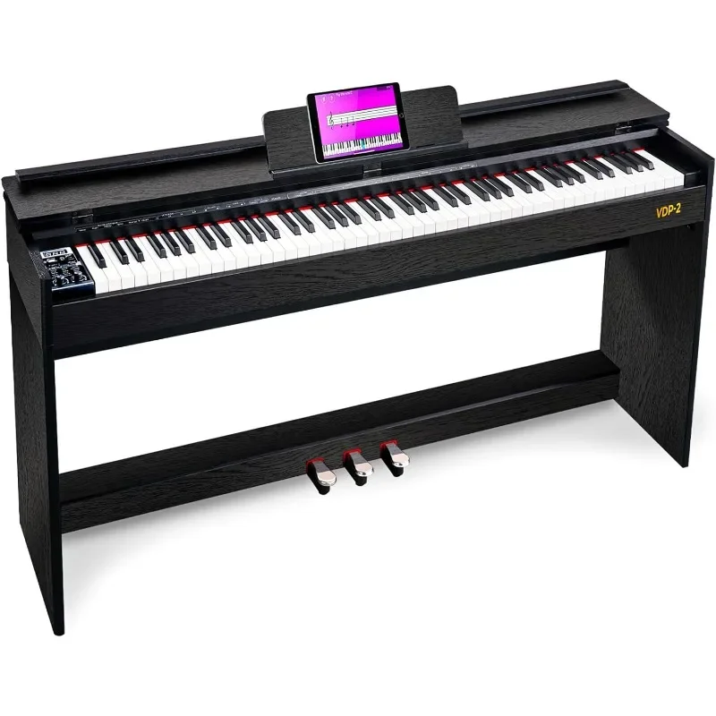 

Digital Piano Weighted Hammer Action, Furniture Stand, Flip Key Cover, Pedals and Power Adapter