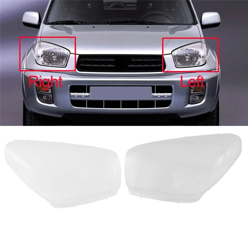 

1Pair Car Front Headlight Lens Shell Head Lamp Cover For Toyota Rav4 2001 2002 2003 Headlamp Transparent Lampshade Cover