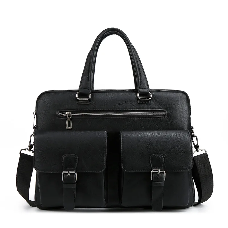 

Cross-border New Men's Business Briefcase Computer Bag Shoulder Messenger Bag Multi-function Briefcase Pocket Practical Handbags