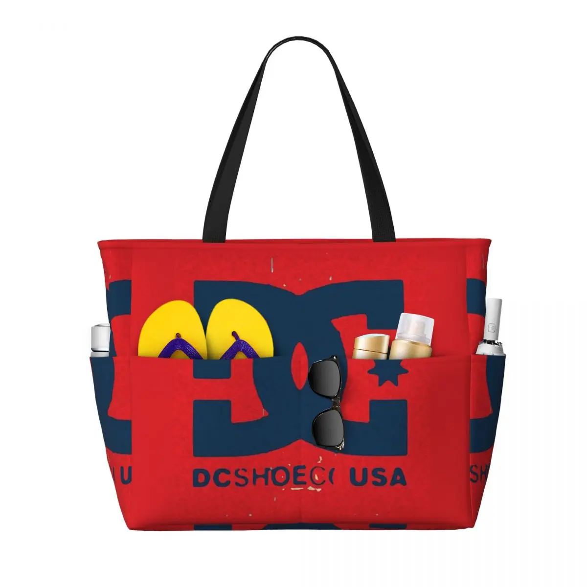 DC Shoe Co Beach Tote Bag Sport Gym Yoga Duffle Large Tote Bag Women Travel Bag Fitness bag