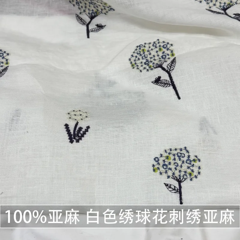 2meters-100-linen-white-hydrangea-embroidery-flower-linen-fabric-shirt-dress-fabric