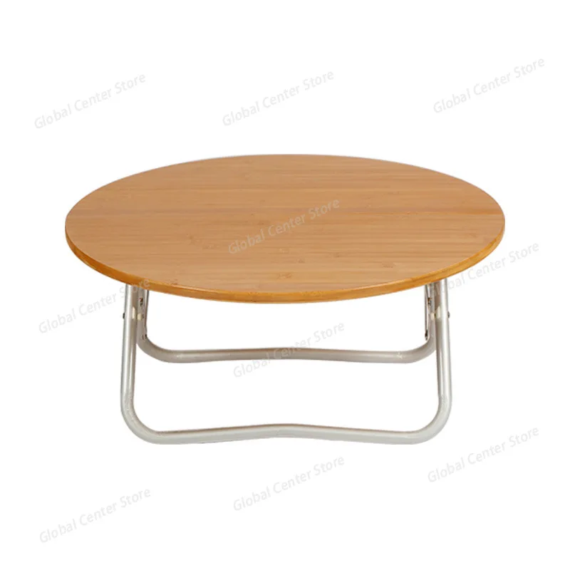 

Outdoor Picnic Barbecue Table Camping Bamboo tea Table Simple Foldable Small Round Tables Convenient Self Driving Tour tables