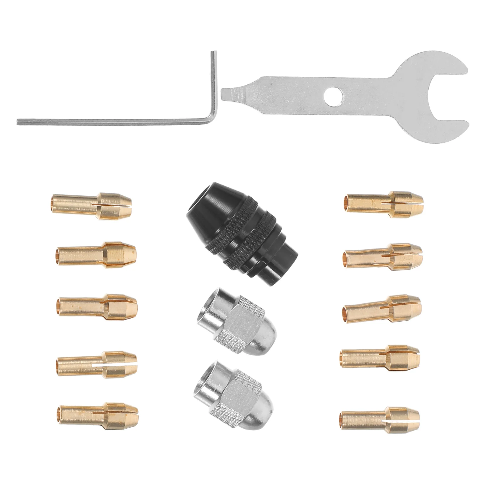 

Rotary Tool Copper Collet Drill Chuck Bit Lock Nut Copper Grip Ideal for Engraving Grinding DIY Industrial Use