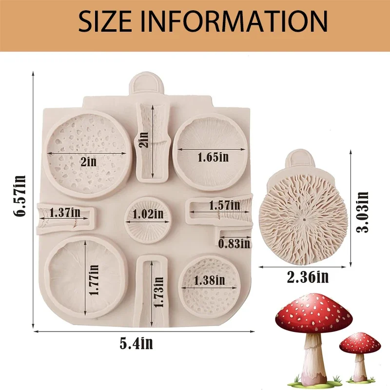 Mushroom Fondant Silicone Molds Fondant Cake Decorating Baking Tool for Alice in Wonderland Themed Baking Chocolate Resin Molds