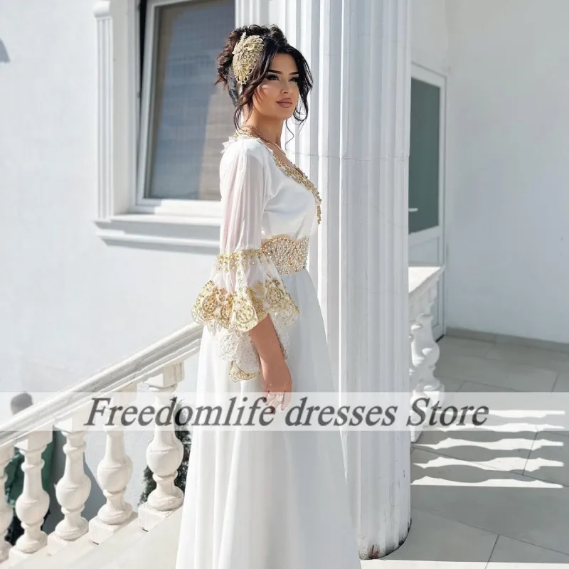 Tradicional Kosovo Vestidos de Noite Queimado Applique Frisado Albanês Mulheres Uma Linha Vestido de Baile Para Vestidos de Festa de Casamento Personalizado