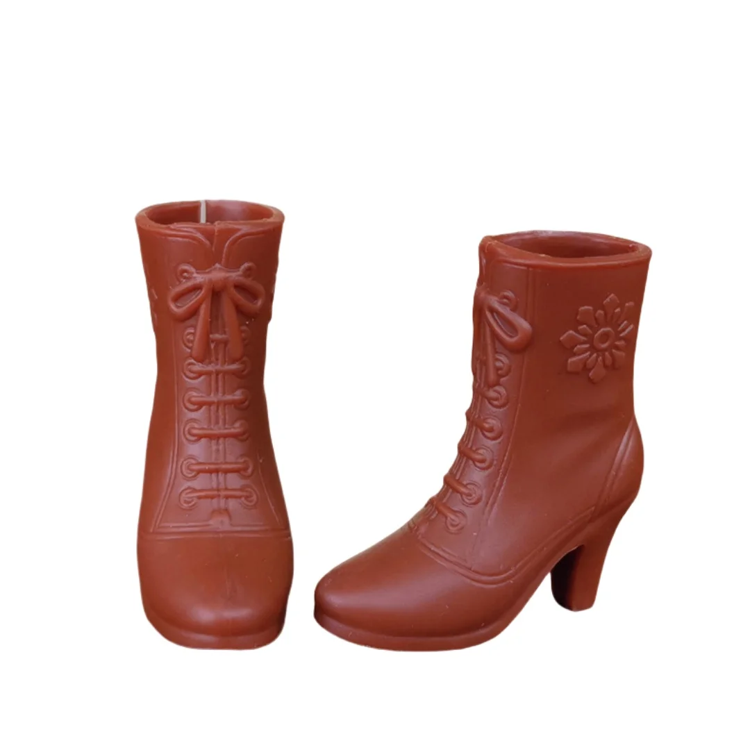 Stivali per bambole femminili Scarpe per bambole di colore verde marrone bianco nero Decorazioni per bambole in formato 1/6 Accessori per bambole di lunghezza 2 cm