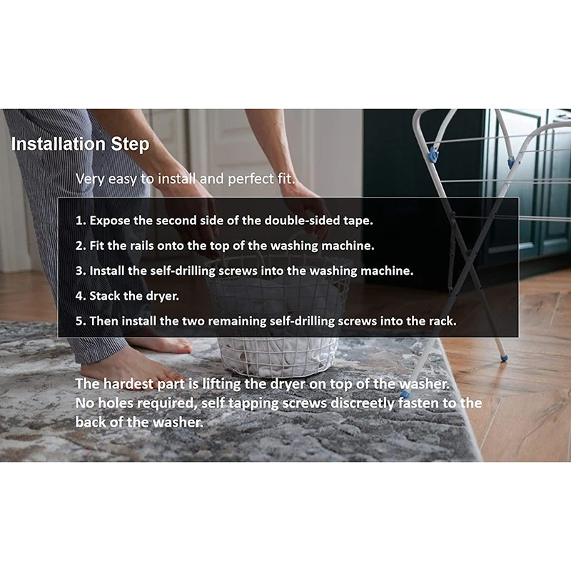 Новейший! Комплект для укладки белья из хромированной стали, подходит для запасных частей для шайб и сушилок LG 27 дюймов (27 дюймов)