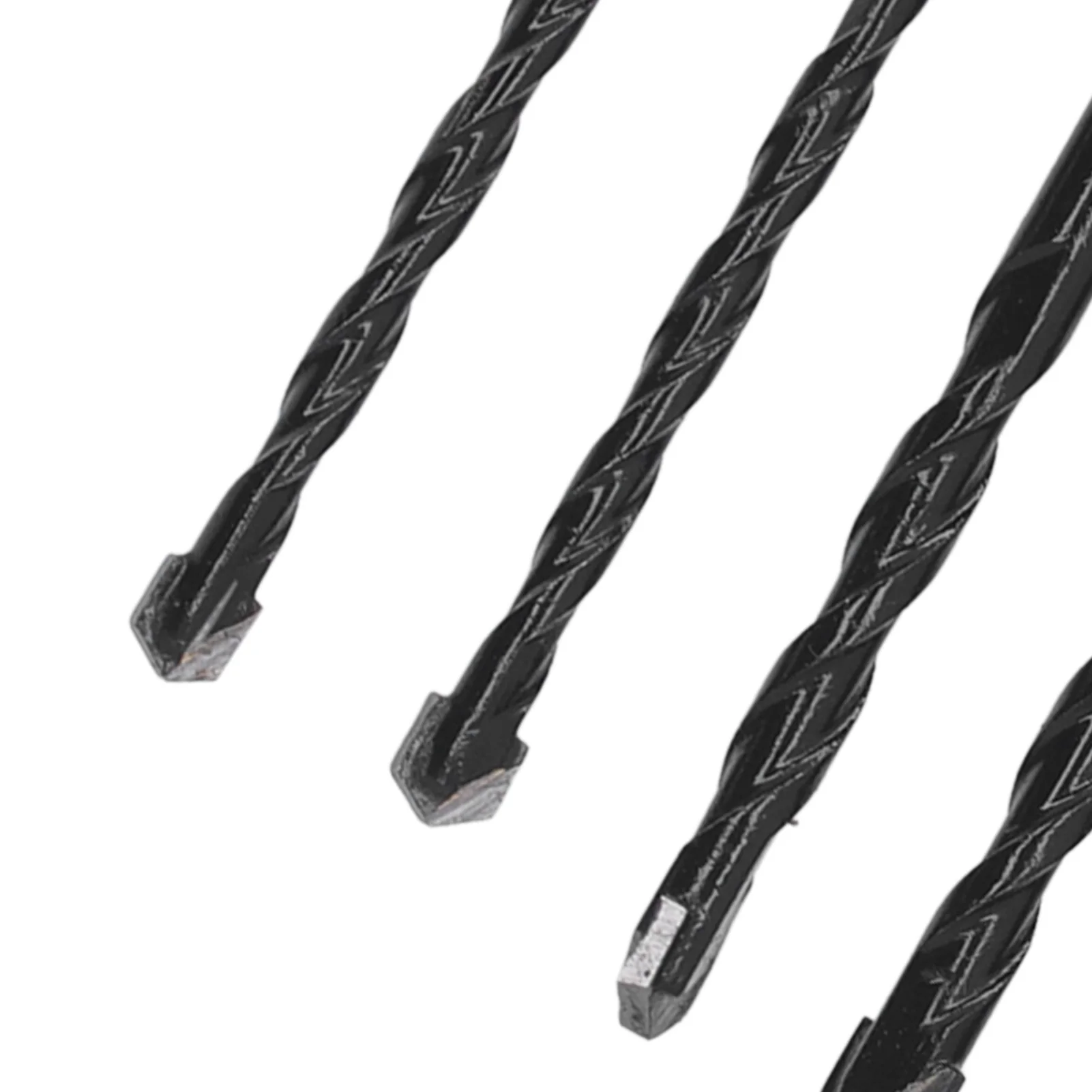 Punta da trapano per muratura da 8 pezzi in carburo cementato da 6.35mm con gambo esagonale nero per calcestruzzo per piastrelle