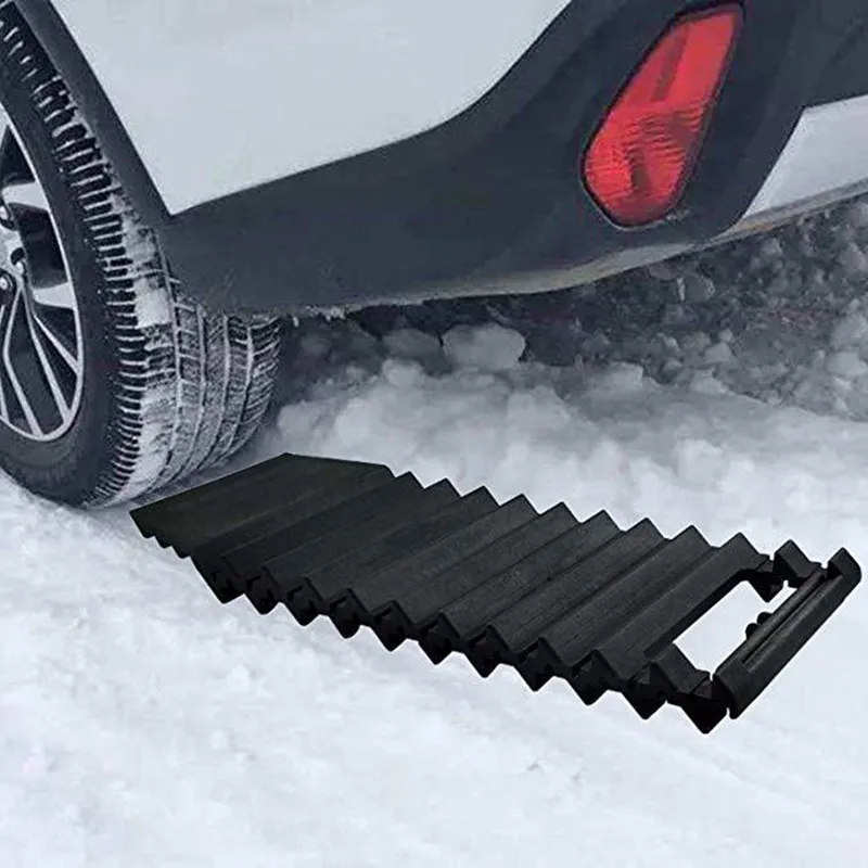 Universal Portable Non-Slip & Sturdy Car Wheel Anti-Skid Pad Non-Slip Emergency Tire Traction Mat Plate for Snow Mud Ice Sand