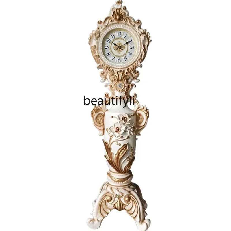 

Living room floor clock household pendulum clock European style home large sitting clock American fashion ornament vertical