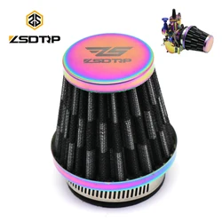 ZSDTRP Colorful Air Filter 35/38/42/45/50/55/58mm Motorcycle Air Filter Intake Pipe for 50cc 110cc 125cc 250cc ATV Dirt Bike