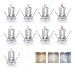 Mini LED Spotlight, Ceiling Lamp,Dimmable Downlight,  Small Recessed Downlight for Showcase Lighting, IP65,1W DC12V, Cutout 15mm