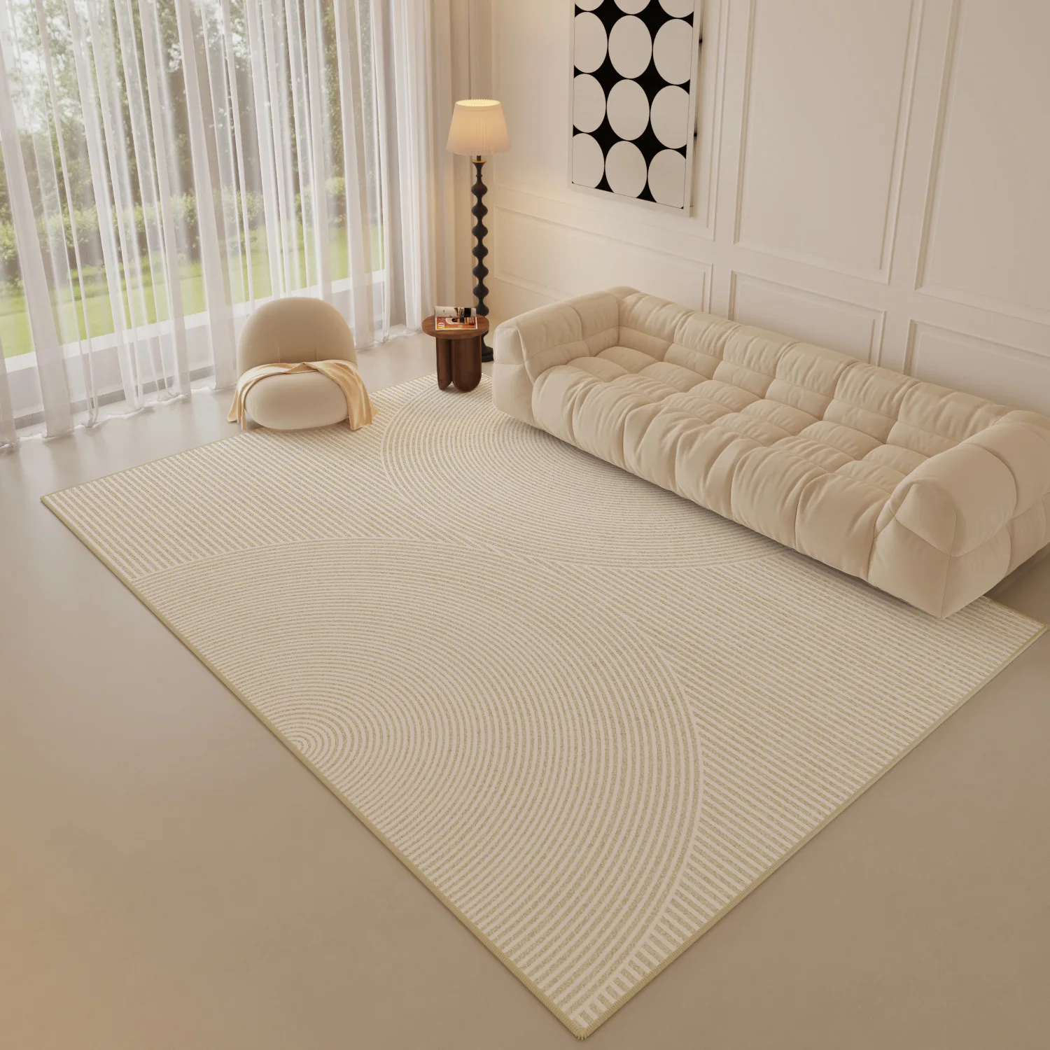 

VIKAMA Loop Pile Floor Mat Dirty Resistant Comfortable Bedroom Living Room Sofa Cloakroom Nursery Carpet Home Decoration