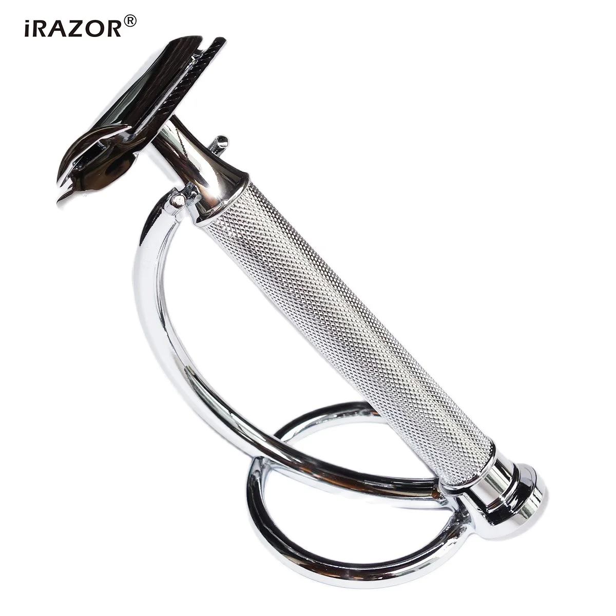 iRAZOR Brass Double Edge Safety Razor Manual Shaver Kit - Men's Shaving & Women's Boday Hair Removal with 1 Razor 10 Blades