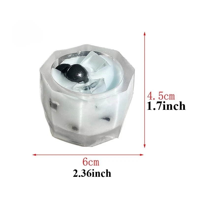 Boba Tea Food Squishies Toys Soft Kawaii Squeeze Stress Relief Sensory Toys for Kids Milky Tea Bubble Squishies Fidget Toys