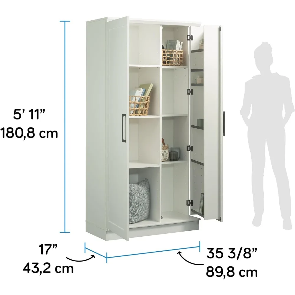 Armário doméstico, L: 35,35" x L: 17,09" x A: 71,22", acabamento branco suave