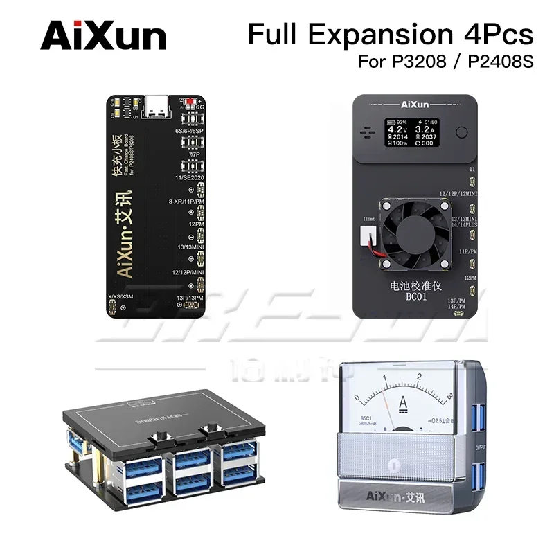 Aixun P2408S P3208 Power Expansion Module 3A Ammeter One Button Power On Fast Charge Module BC01Battery Calibration Module Tools