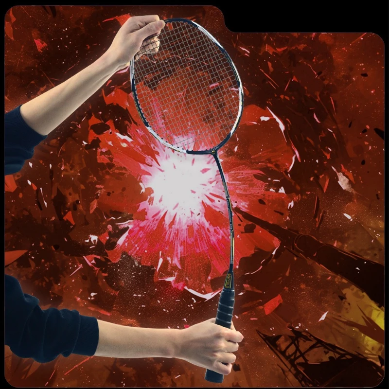 

High-Tension Durability 4U Full Carbon Badminton Racket One-Piece Design Aerodynamic Frame Professional Grade Play