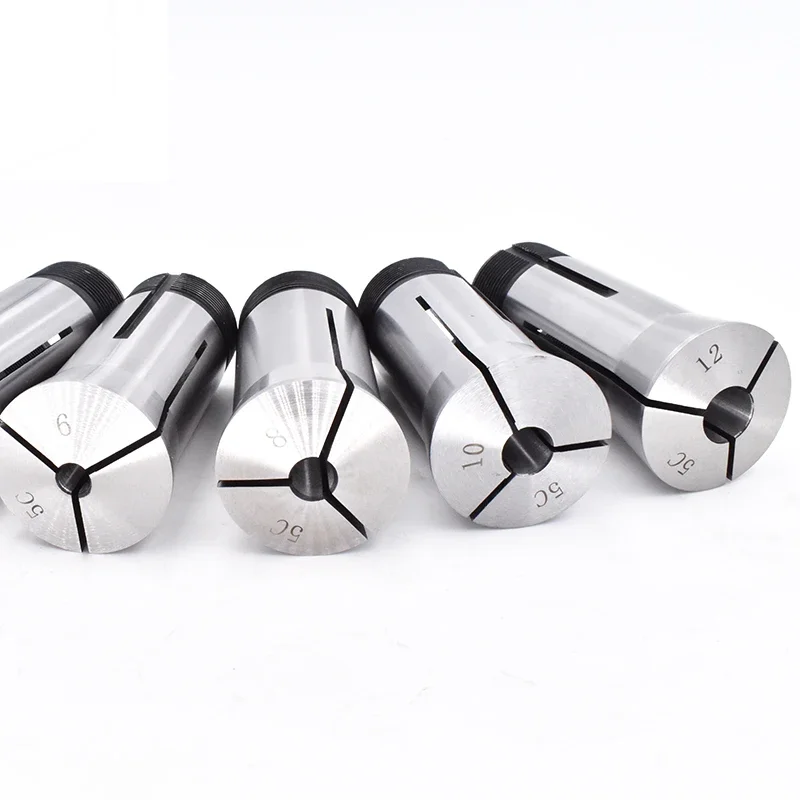 4pcs/set collet Round type 5C collet spring collet chuck ,range from 6mm 8mm 10mm 12mm for CNC machine milling lathe tool