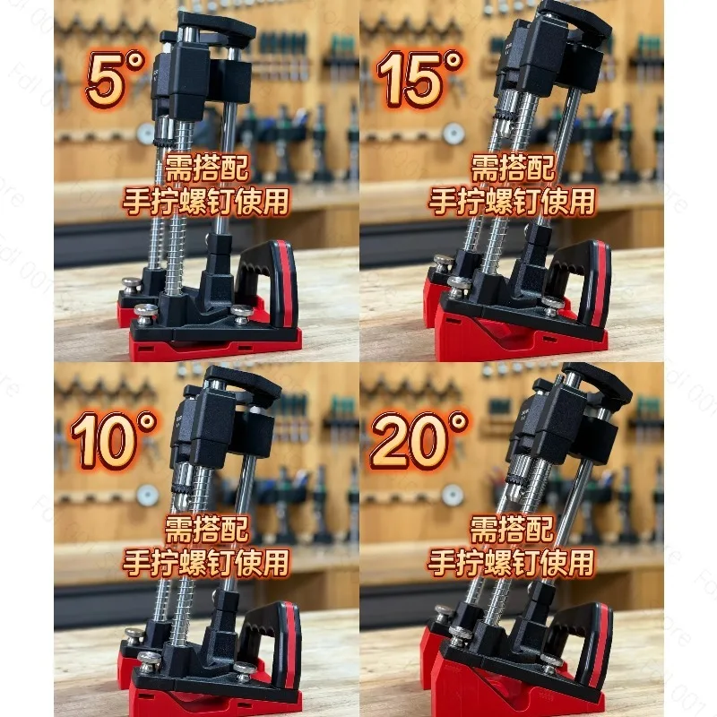 Vertical Drilling & Tapping Guide with Graduations, Multi-angle Drilling Jig for Wood and Aluminum Profiles