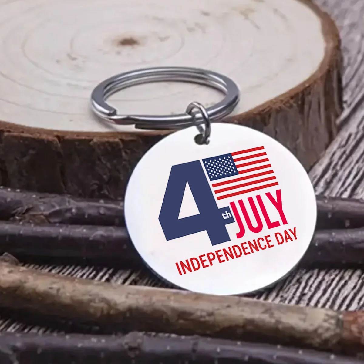 New stainless steel keychain for Independence Day graduation and birthday gift for friends and colleagues in the United States