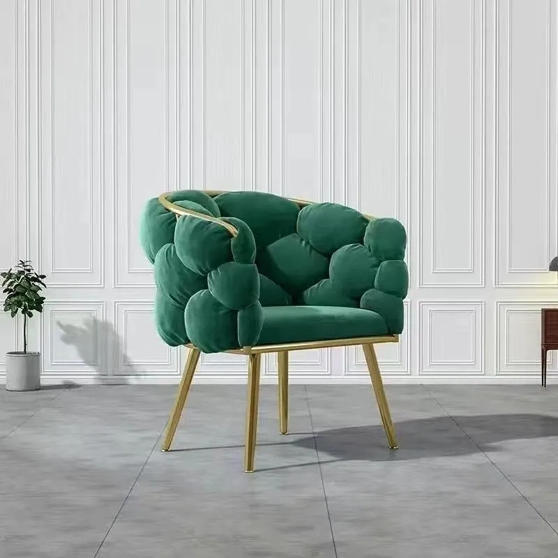 Silla de maquillaje de estilo nórdico para el hogar, Sillón tapizado Simple y moderno, muebles perezosos para comedor y dormitorio, 2023, envío