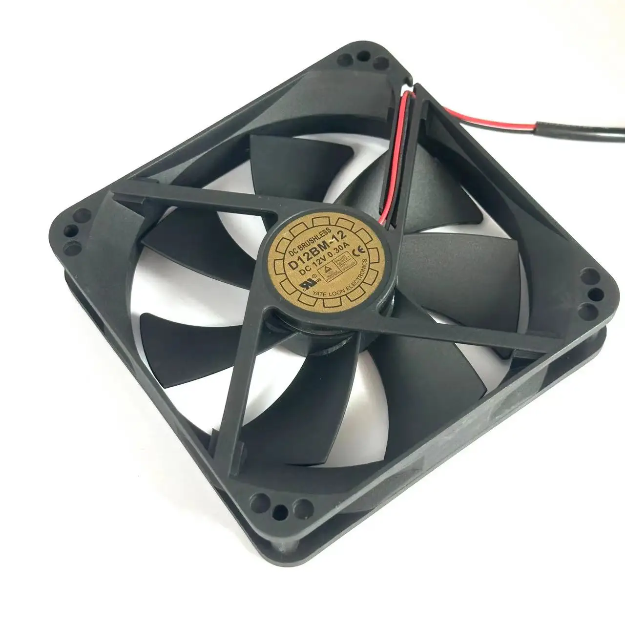 

Y.L FAN D12BM-12 DC 12V 0.3A 120x120x25mm 2-Wire Server Cooling Fan