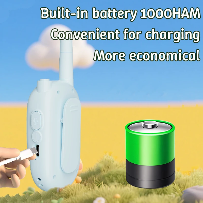 أجهزة اتصال لاسلكية فيديو للأطفال، عبوة من قطعتين من أجهزة اتصال لاسلكية لتغيير الصوت مع أشرطة ساعات للأطفال من سن 3 إلى 12 عامًا