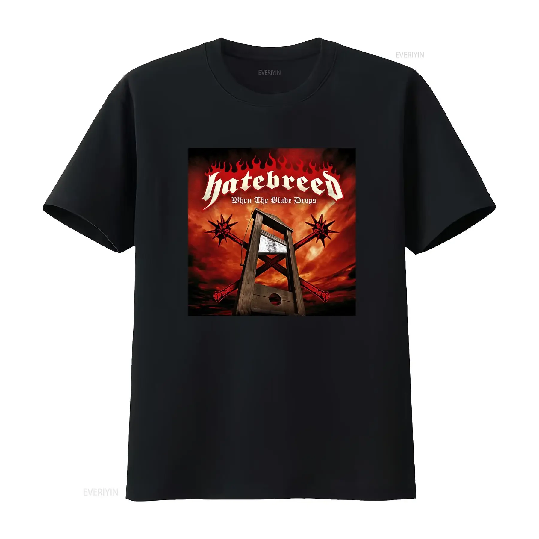 HATEBREED WHEN THE BLADE DROPS T Shirt  Black Cotton S to 5XL NB743 vintage Washed designer clothes streetwear fashion