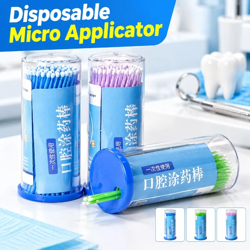 Dental Coating Wand, Micro Nylon Tip, Bonding Agent Dauber, Clinic Consumable, Large Medium Small Calibers, Precise Liquid