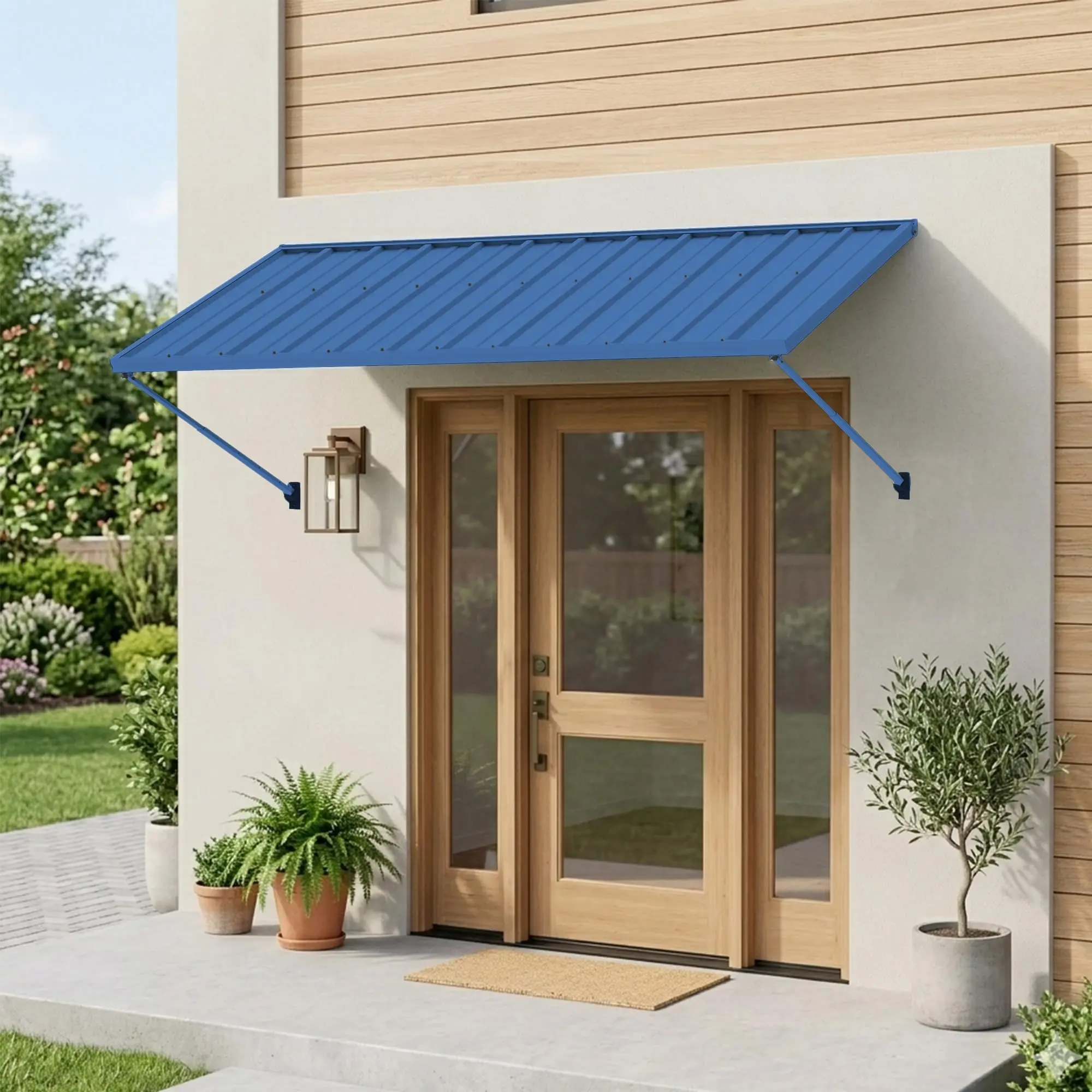 Adjustable Door Window Awning – 4-Level Tilt, Aluminum Frame | 82