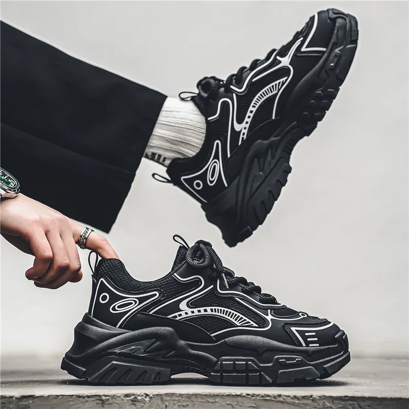 

Мужская обувь, Новинка лета 2024, классические туфли с толстой подошвой и увеличенной высотой, повседневные спортивные модные туфли