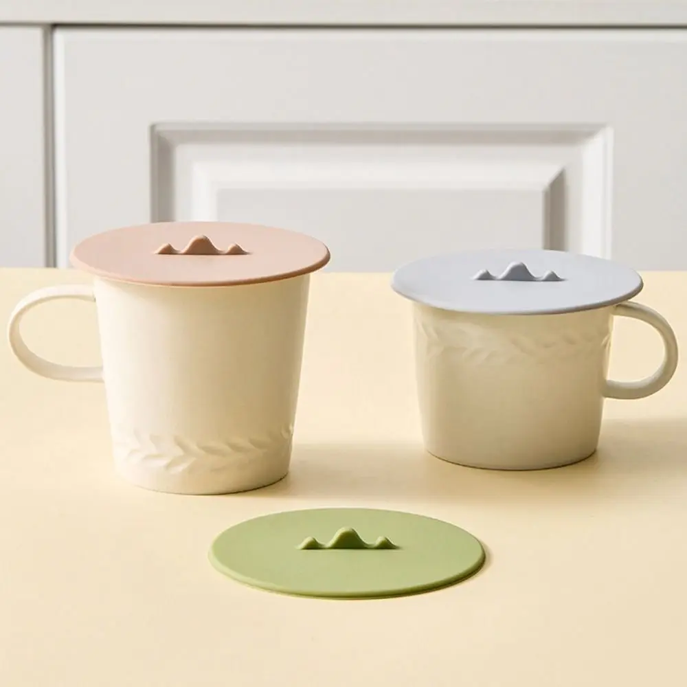 

Universal Fit Silicone Water Cup Lid Dustproof Round Glass Cup Cover Flexible Heat-Resistant Mug Sealed Cap