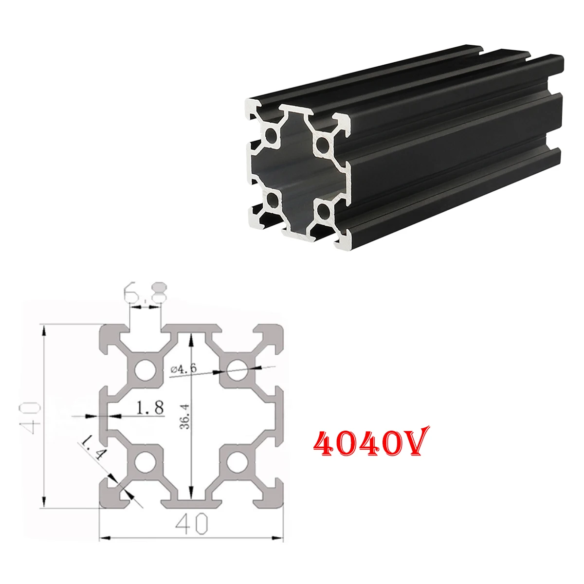 1pcs 4040 4080 40120 40160 Aluminum Extrusion Profile Frame Anodized Linear Guides For CNC 3D Printer Part Laser 600/800/1000mm