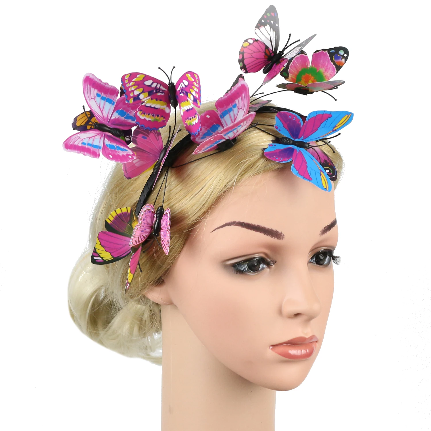 Butterfly Fascinator Hat Monarch Derby Headband Festival Crown Halloween Costume Bohemian Wedding Headpiece