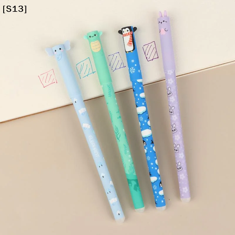 8Pcs Cartoon Animal Erasable Gel Pens 0.5mm Colorful Ink Ballpoint Pens Smooth Writing For Office School Stationery Supplies[Q] view 3