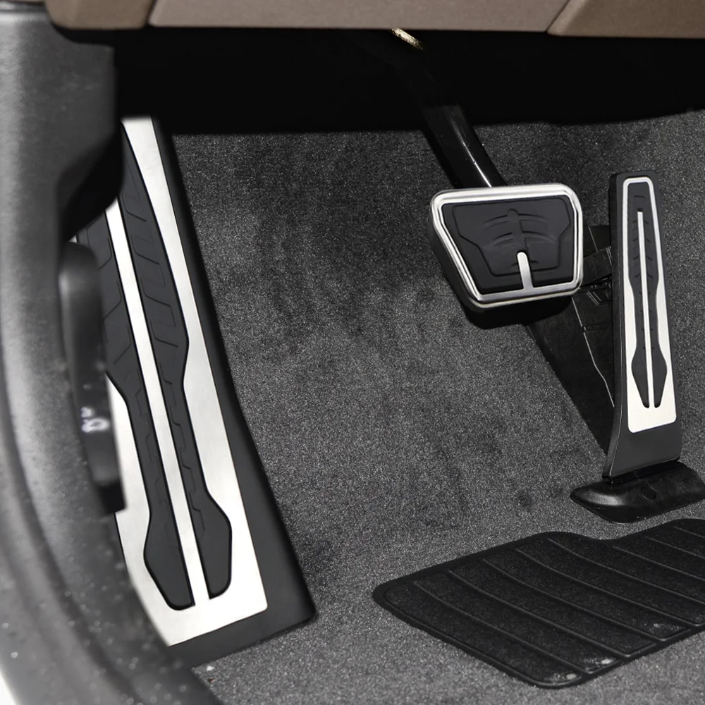 Repose-Pied Pédales BMW X1 IX1 U11 2021-2023 – Set Acier Inox + Caoutchouc Anti-Dérapant – 3 Pièces