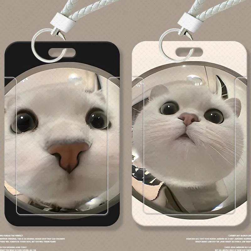 Gato dos desenhos animados design criativo personalidade estudante cartão deslizante capa cartão de arroz cartão de ônibus documento de identidade proteção capa acesso
