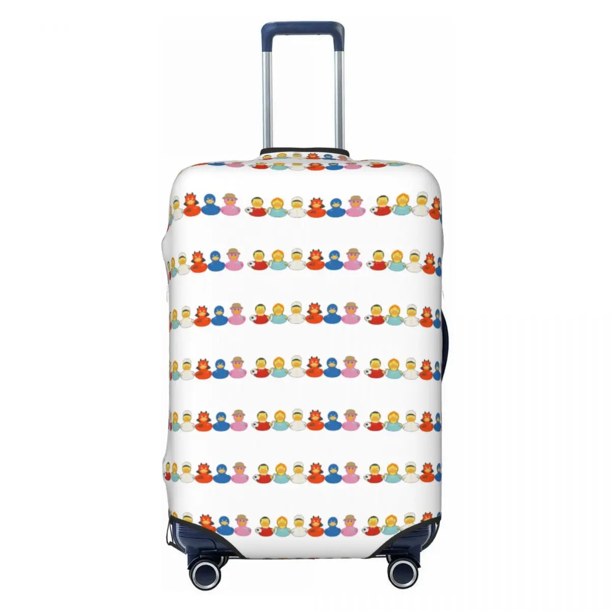 

Custom Ducks In A Row Rubber Duckies Dashboard Luggage Cover Fashion Suitcase Protector Covers Suit For 18-32 inch