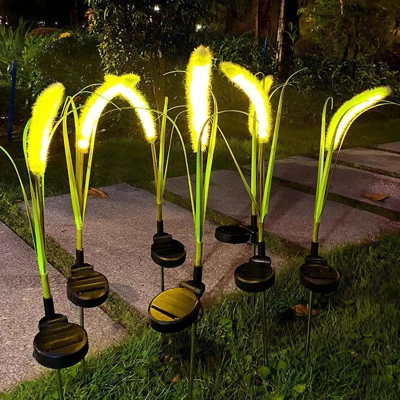 LED Reed Solar Light Outdoor Waterproof Courtyard Lawn Light Park Landscape Light Decorative Light Solar Dogtail Grass Light