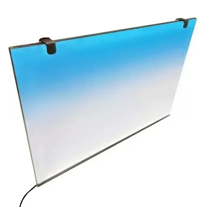 

RGB Acrylic Fish Tank Backdrop Colourful Gradient Luminous APP Control Aquarium Background Decoration Can Be Customised Size