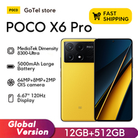 POCO X6 Pro 5G Smartphone MTK Dimensity 8300-Ultra 64MP OIS Camera 67W Fast Charge 6.67\